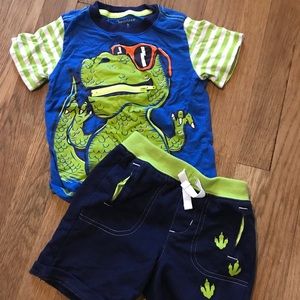 Dino shirt and short set